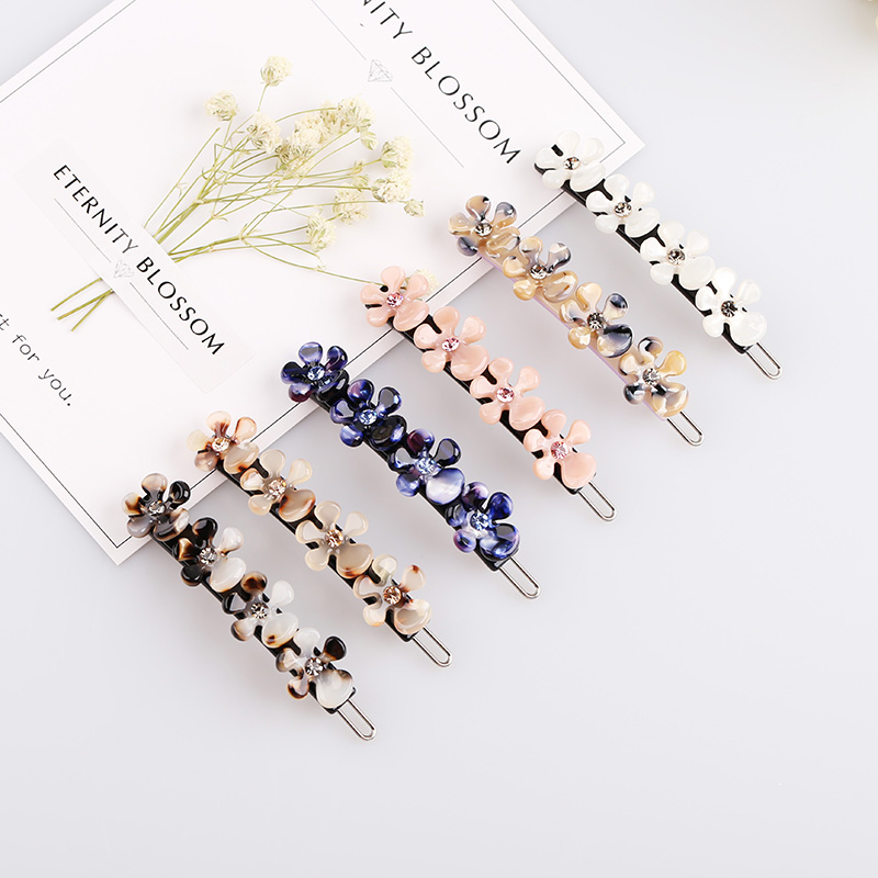 可爱侧边夹小花扣夹精致