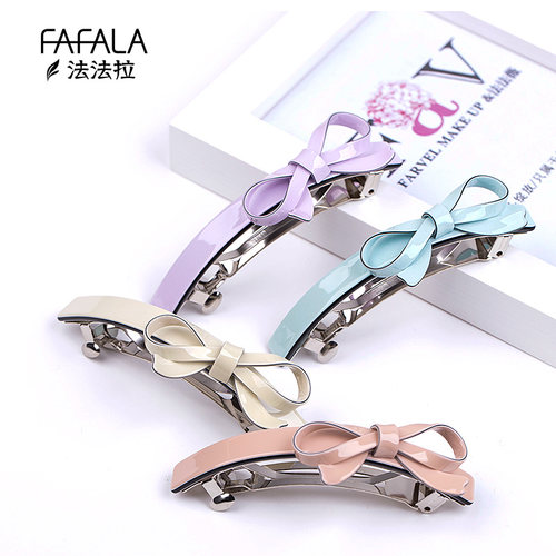 佩妮发夹蝴蝶结顶夹盘发醋酸马尾