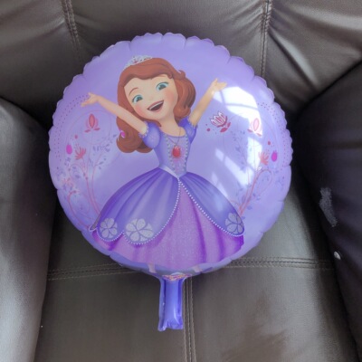 冰雪公主飘空圆形气球巴斯光年