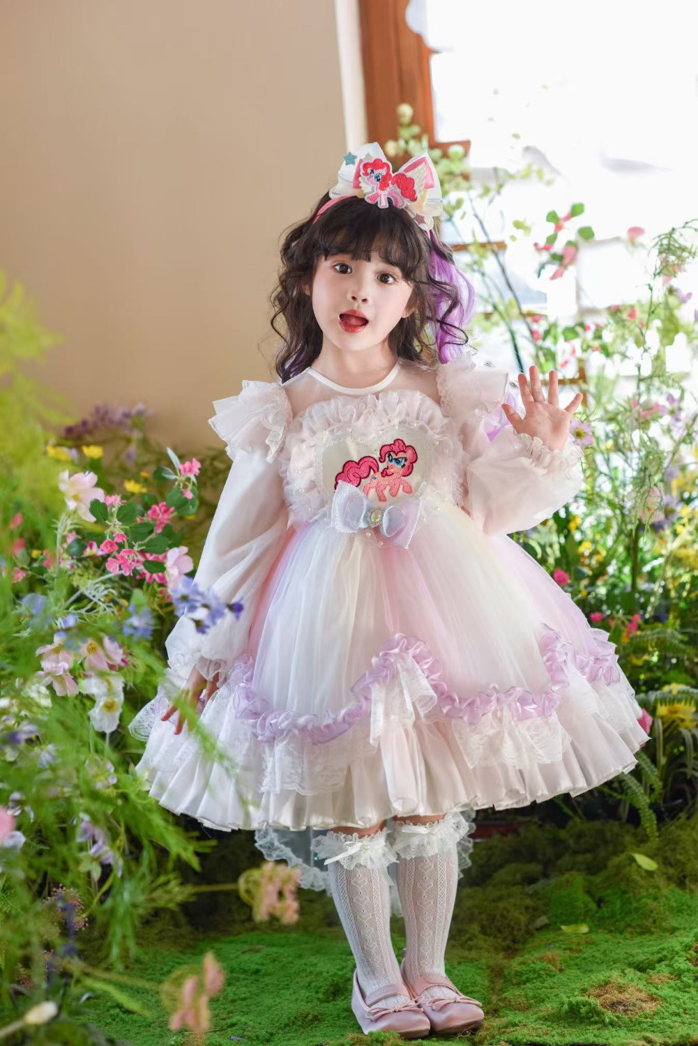 女童小马宝莉洛丽塔公主裙小女孩春款儿童洋气连衣裙生日裙蓬蓬裙