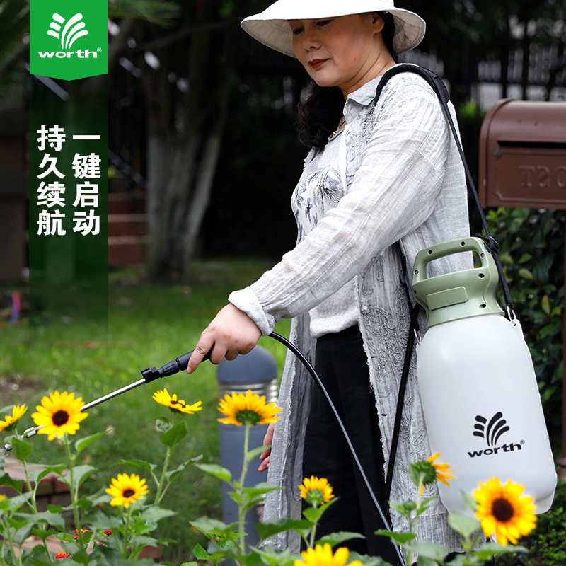 沃施Worth园艺喷壶浇花神器家用锂电气压式打药清洁喷水壶喷雾器