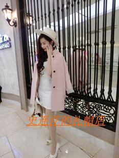 丽华新款纯羊毛欧美高贵气质平顶平沿女呢礼帽子黑色白色红色