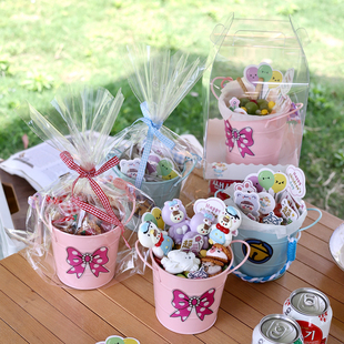 圣诞节幼儿园儿童生日礼物盒烘焙甜品蛋糕桶铁桶糖果饼干包装盒空