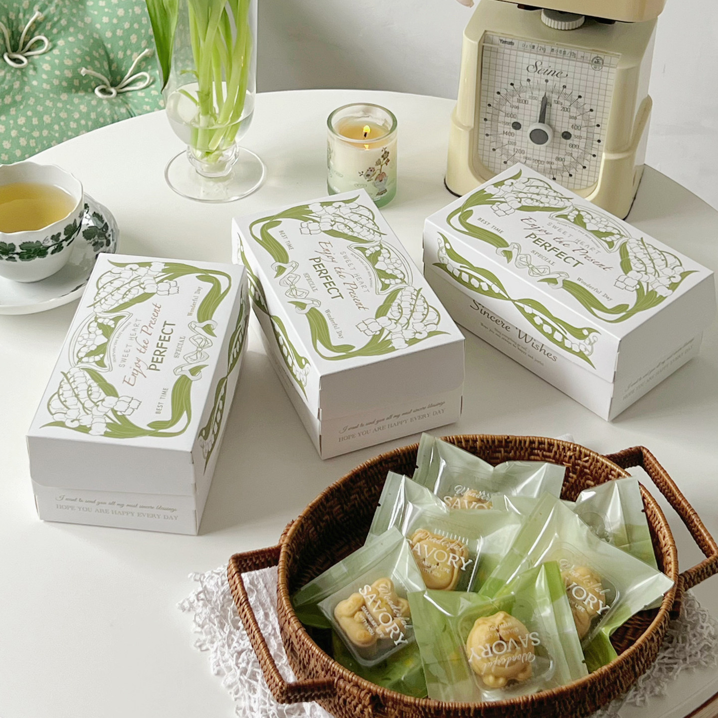 2026新款绿豆糕包装盒空盒端午节点心糕点烘焙包装饼干盒伴手定制