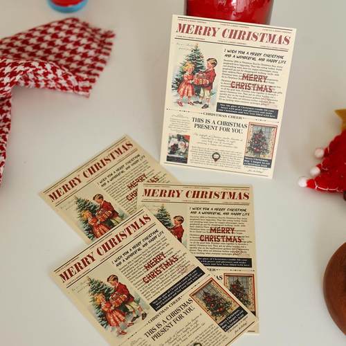 新款2025圣诞节装饰卡片烘焙包装礼物糖霜饼干糖果礼盒子配件定制