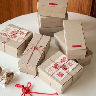 创意2026新款新年包装盒空盒曲奇饼干糖果盒烘焙伴手礼品盒过年礼