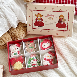 ins烘焙韩式马卡龙包装盒空盒子蛋糕甜品曲奇饼干糖果盒圣诞定制