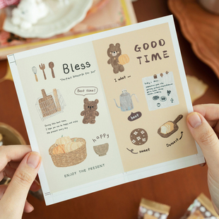 可爱烘焙糖果咖啡饼干包装袋贴纸一次性不干胶贴封口贴纸配件定制