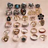 夸张简约镶水钻时尚 欧美新款 复古骷髅蛇形戒指潮流个性 男女指环