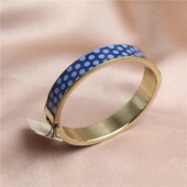 欧美时尚 珐琅滴油手镯女简约百搭气质手环小众设计感手饰弹簧卡扣