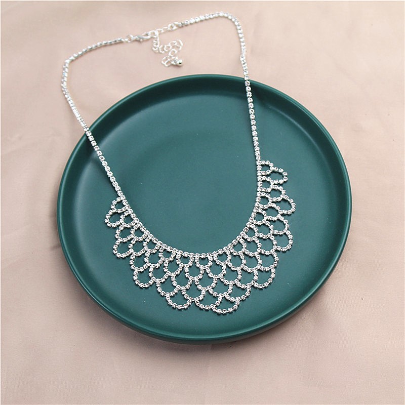 新款全铜材质镶水钻闪亮韩版项链