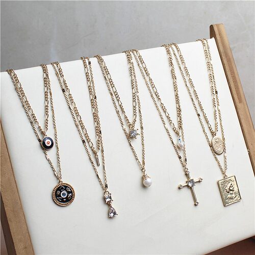 日韩风格新款双层叠戴项链锁骨链