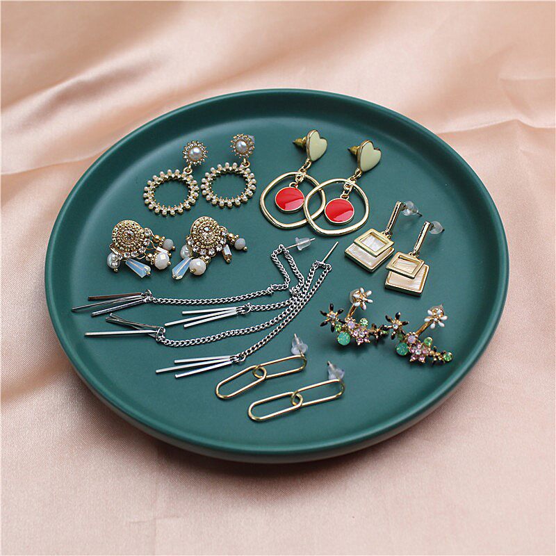 S925银针耳钉新款韩版镶水钻简约大气潮流时髦个性耳坠耳饰女式