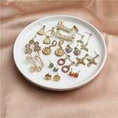 时尚 S925银针耳钉精致简约大气日常款 女生学生耳饰耳环 新款 韩版