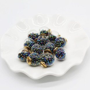 diy饰品配件灯泡玻璃球耳堵彩珠耳堵精美时尚耳堵耳钉堵子弹堵216