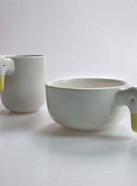 杯二一八 日本 正版  Ceramic Japan 鸭子杯 鸭子碗
