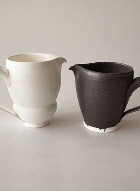 杯二六零 王哲轩 黑白釉 分享壶 咖啡壶 公道杯 手工