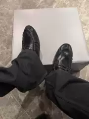 Men's and Women's Genuine Leather Vintage Pleated Loafers, Dark Old Money Style Slip-On Moccasins, Pointed Toe Casual Leather Shoes