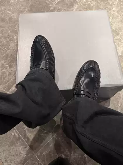 Men's and Women's Genuine Leather Vintage Pleated Loafers, Dark Old Money Style Slip-On Moccasins, Pointed Toe Casual Leather Shoes