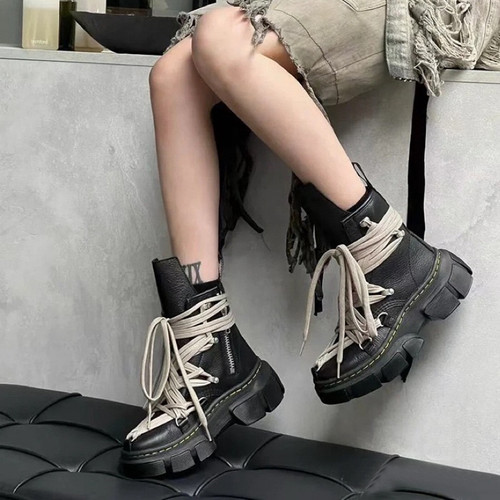 男女同款增高短靴松糕机车马丁靴