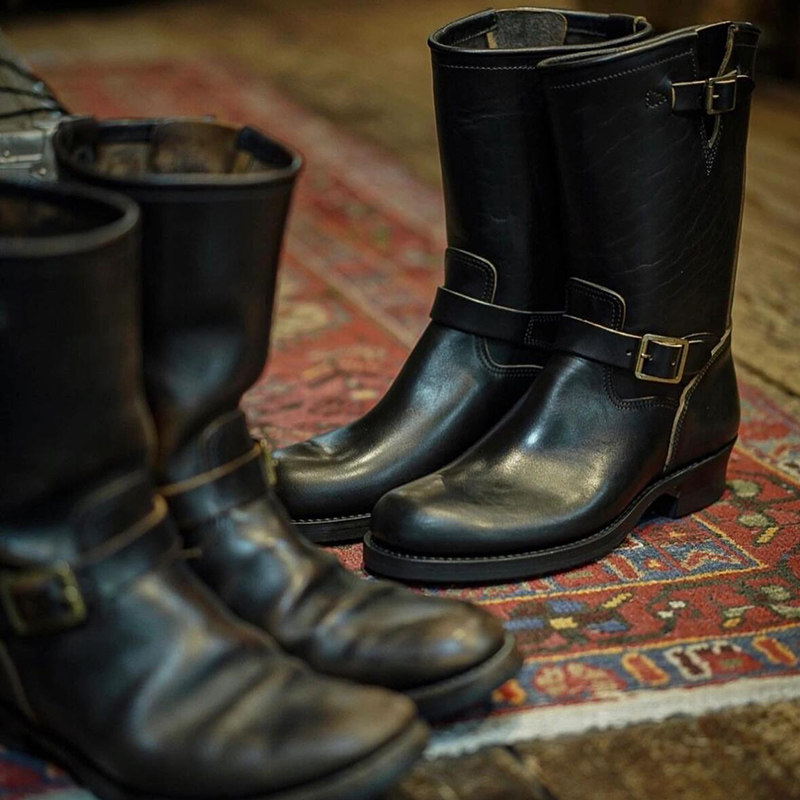 复古工程师靴阿美咔叽西部牛仔短靴皮带扣工装马丁靴中筒骑士靴男,女鞋,切尔西靴,淘宝优惠券,粉丝福利购,淘宝优惠卷