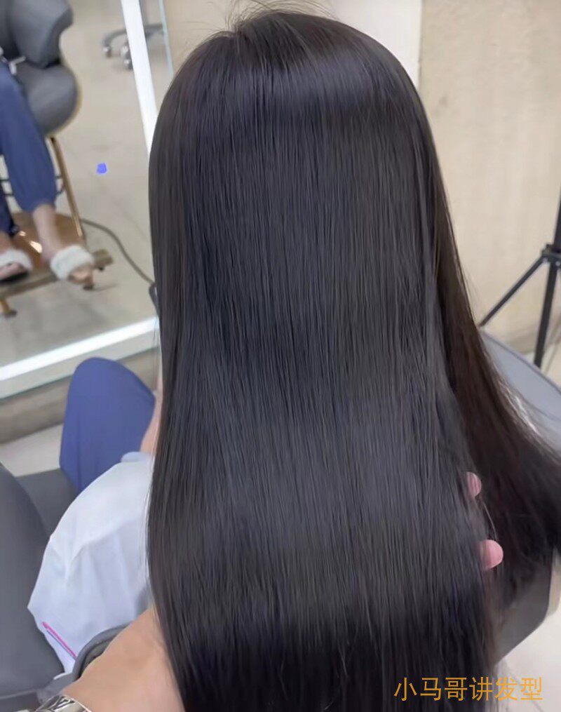 棕黑色自然发色在家染发遮盖白发补色染色多段色统一小马哥讲发型