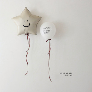 ins宝宝满月百天半岁周岁生日拍照气球五角星100天30天装饰道具