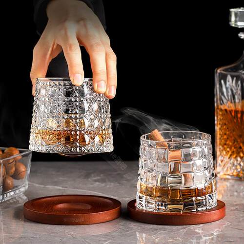 高颜值威士忌转转杯创意酒杯