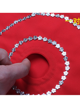 一对专业舞蹈手绢花八角巾加厚麻纱钢圈二人转秧歌手帕技巧手绢花