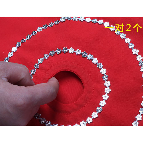 专业舞蹈加厚麻纱手绢花八角巾