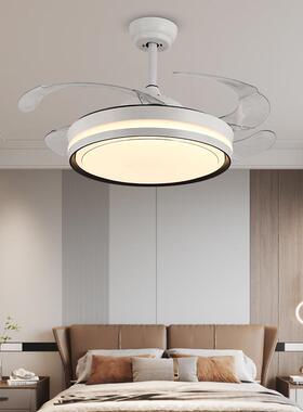 81812北欧吊灯扇灯智能隐风扇现代一客厅餐厅卧室静音形电风扇吊