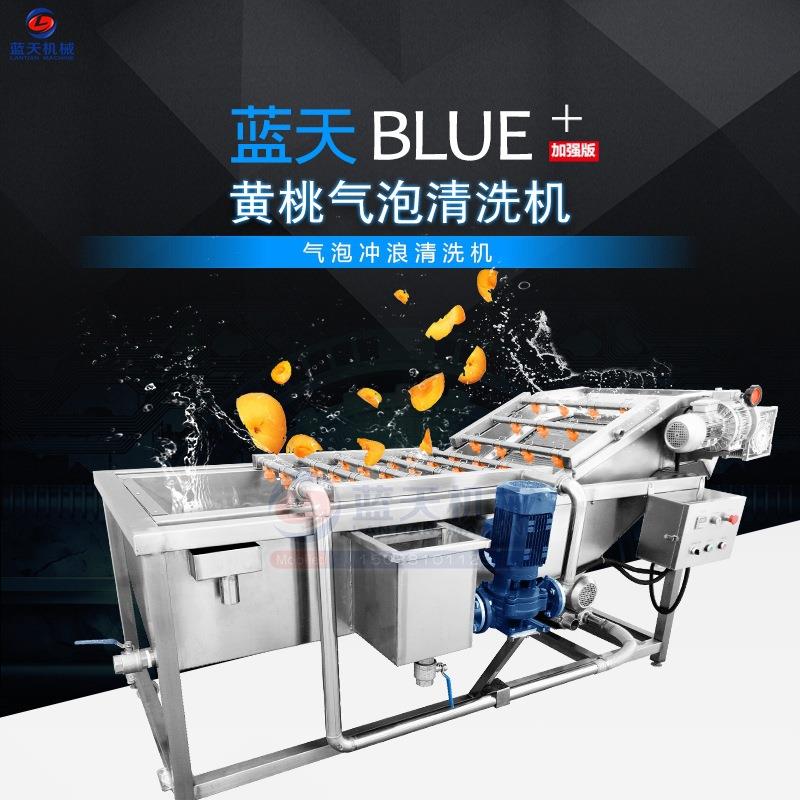 黄桃气泡清洗机 黄桃罐头清洗机 多功能水果清洗机 清洗设备机械