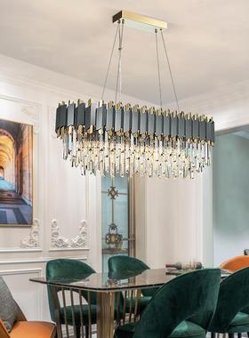 轻奢水餐店厅吊39150灯后现代简约吧台餐桌灯具个晶性创意酒酒E吧