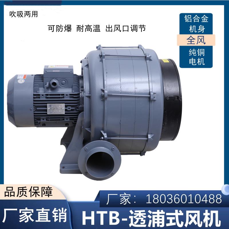 燃烧机多段式风机HTB125-50-505 4KW工业锅炉送风助燃鼓风机