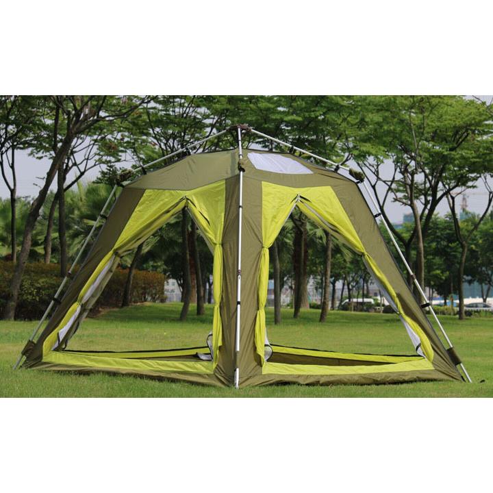 新款铝金杆免动野搭防雨三层多人户外自合KS-LC880营帐篷