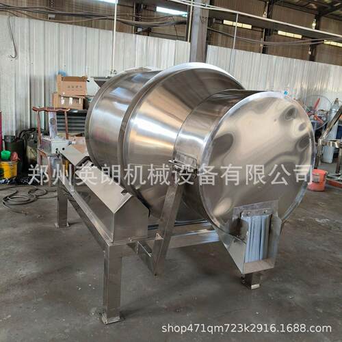 不锈钢滚筒搅拌机18型圆筒式混工料机多功EXV能不化原料机搅0拌变