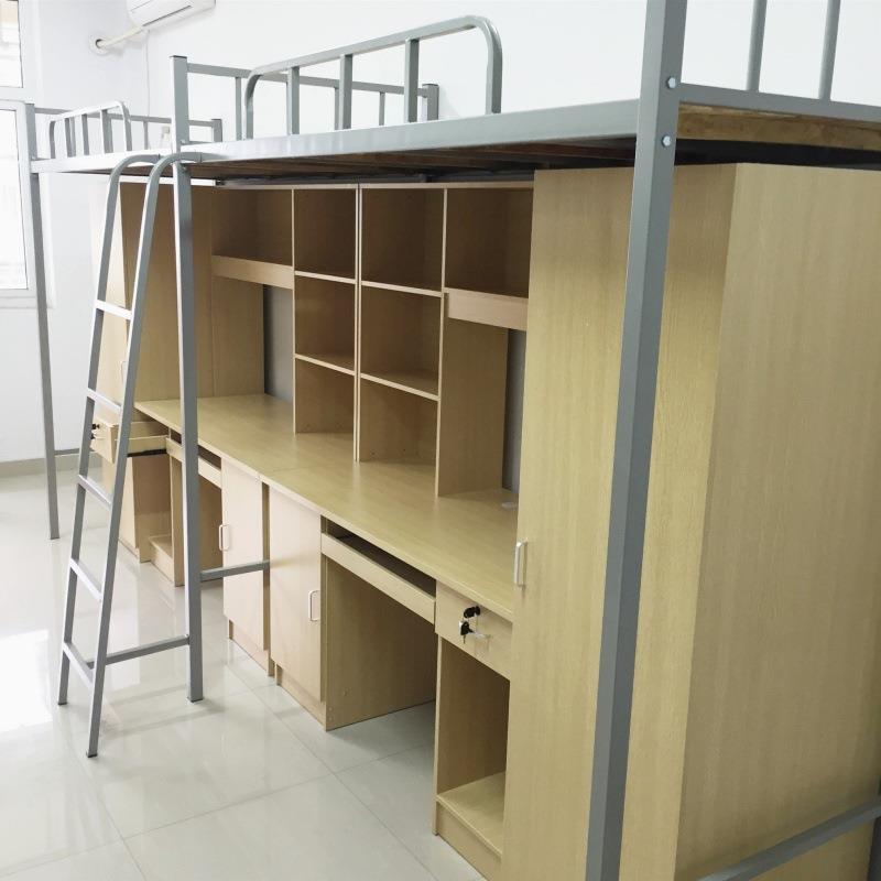 上HL-GYC81床下铁床大寓学生公床上床下桌架连体高低铁柜床楼梯单