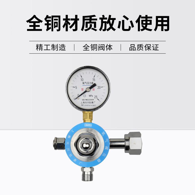 YY-7天40A氧气减压器25QMPa单体氧气压力YQY-740A表气体调压阀上
