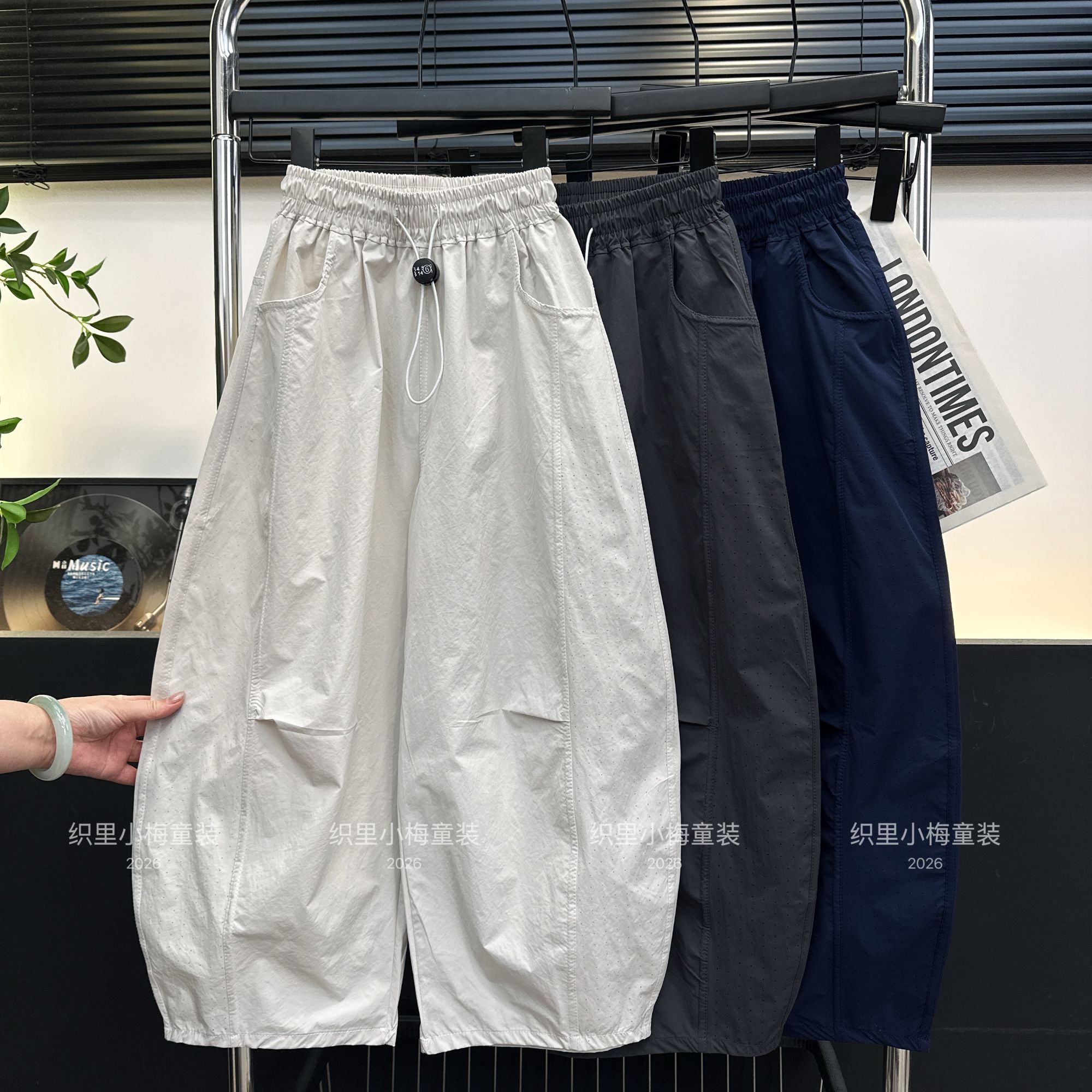 夏日薄款休闲裤夏季男童速干长裤宝宝宽松百搭潮流裤