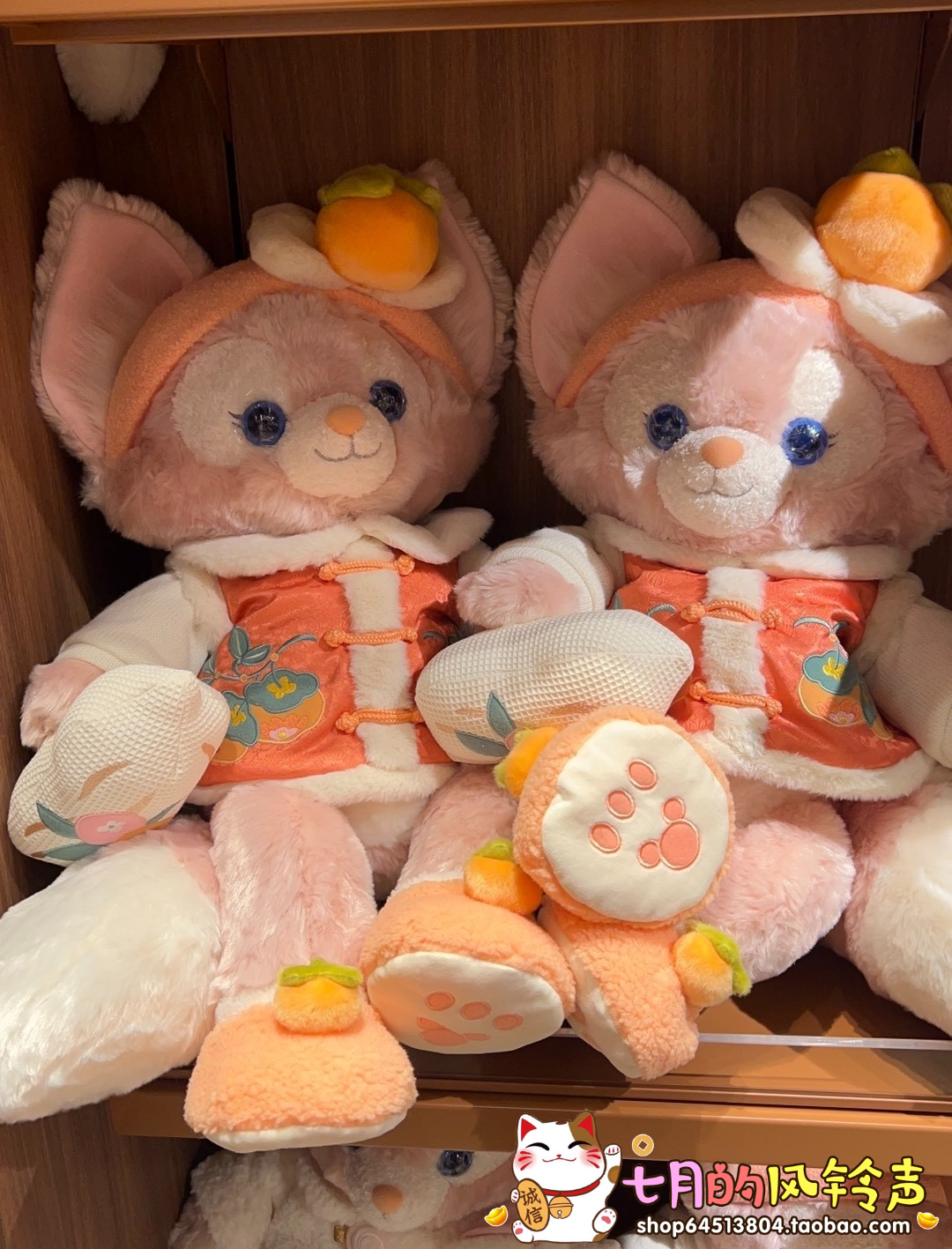 上海迪士尼国内代购冬日圣诞M号玲娜贝儿可琪安毛绒玩偶大公仔