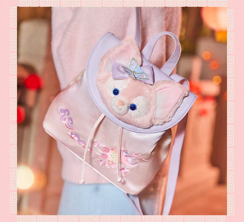 上海迪士尼国内代购2026新春系列达菲和朋友们玲娜贝儿双肩包背包