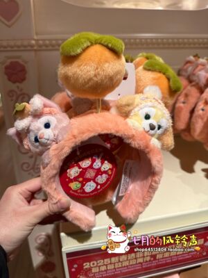 现货上海迪士尼国内代购25新春玲娜贝尔可琦安毛绒公仔发箍头饰