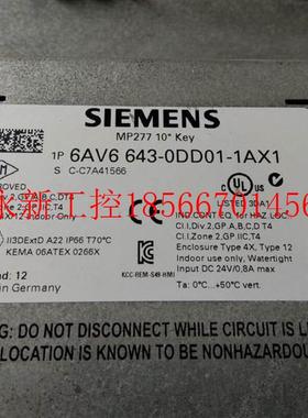 议价MP2776AV6643-0DD01-1AX1原装6AV6 643-ODD01-IAXI 9成￥