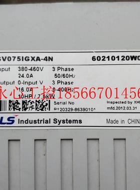 议价G0/LS-产电7.5kw变频SV075IGXSV75IGXA4N原L装拆机￥