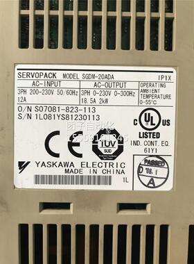 控安川伺服驱动器放大器制 器 图SGDM-20ADA2kw 实物成色漂亮询价