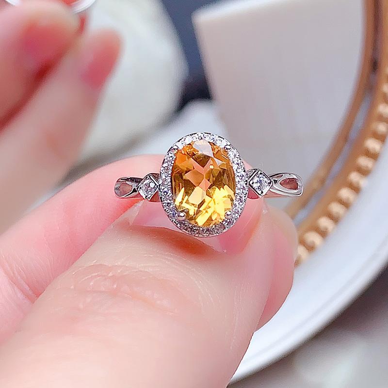 天然黄水晶奢华大气开口可调节