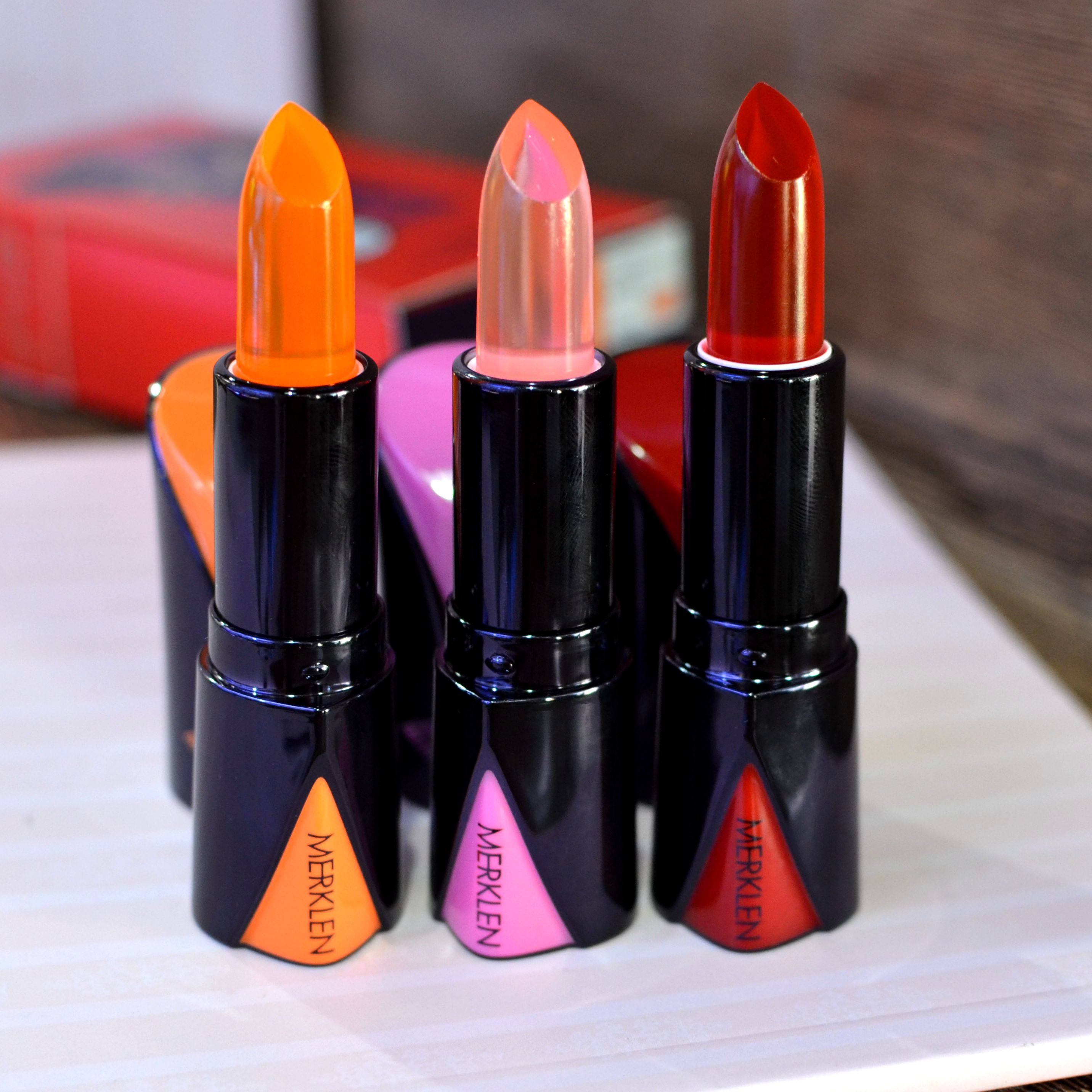 merklen麦尔卡伦口红温变唇膏v8晚礼服果冻保湿滋养滋润修护防水