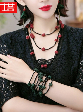 布塔桑蚕丝毛衣链女士