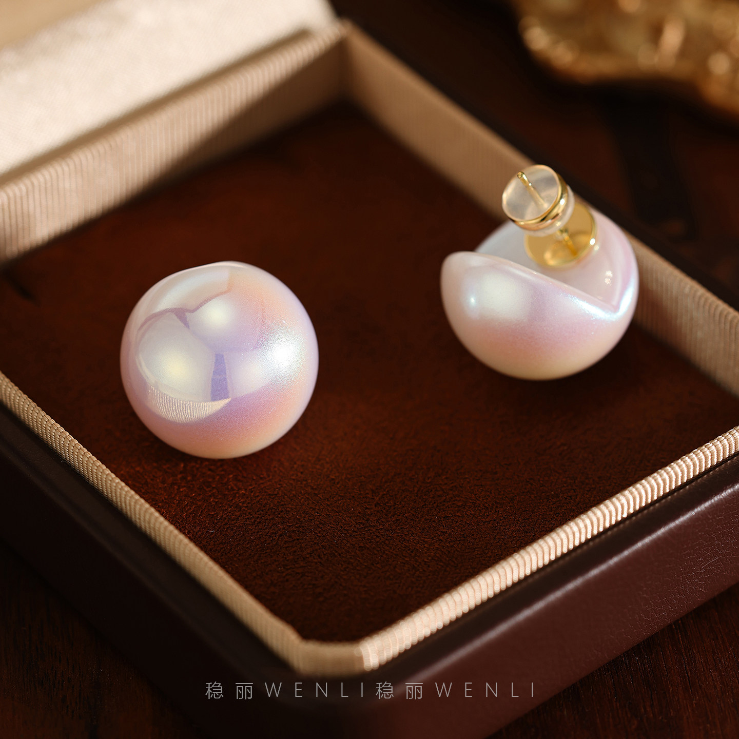 咬口珍珠耳钉2026新款爆款高级感巨好看独特漂亮耳环925银针耳饰