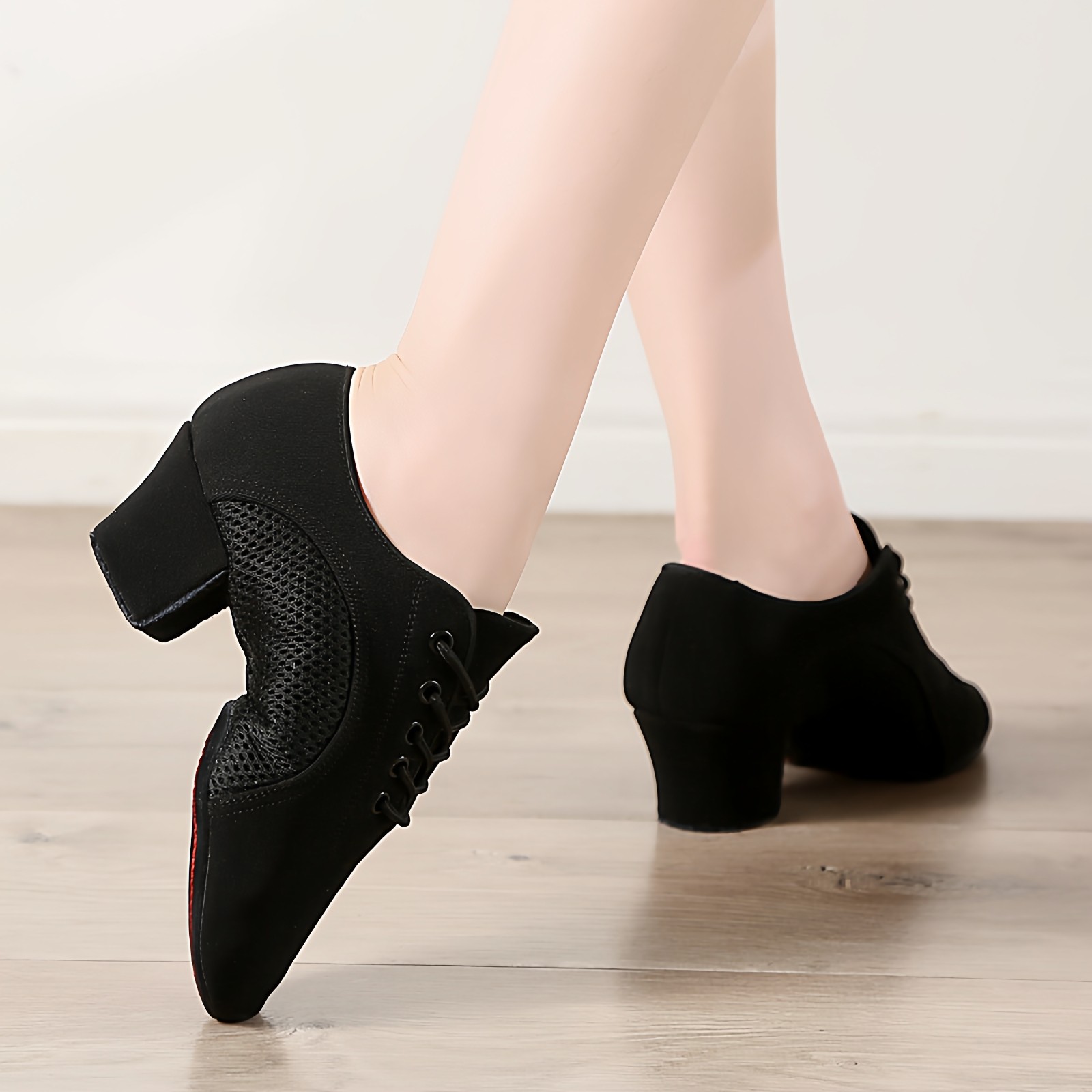 红唇成人教师鞋软中跟专业舞蹈鞋女牛津布网面两点底毛底拉丁舞鞋,运动/瑜伽/健身/球迷用品,拉丁舞鞋,淘宝优惠券,粉丝福利购,淘宝优惠卷